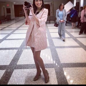 Asos skirt jacket set pink gold glitter — mini skirt